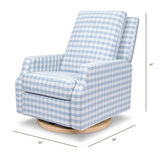 Crewe Recliner and Swivel Glider in Gingham (2 colors)