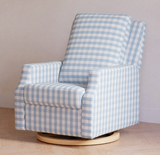 Crewe Recliner and Swivel Glider in Gingham (2 colors)