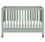 Maki Full-Size Portable Folding Crib with Toddler Bed Conversion Kit